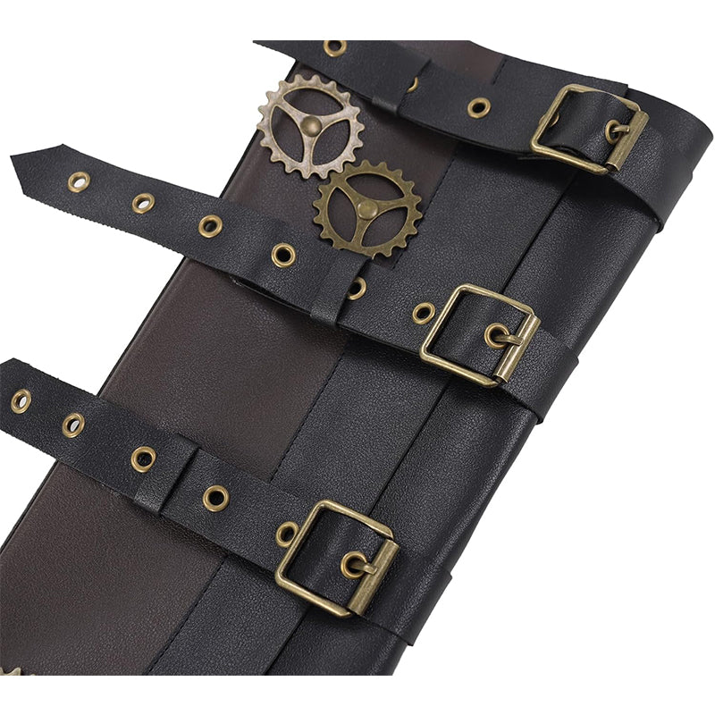 Men Steampunk Boot Covers Renaissance Pirate Leg Armors Leg Guard LARP Cosplay Costume Accessories For Party Daily Wear