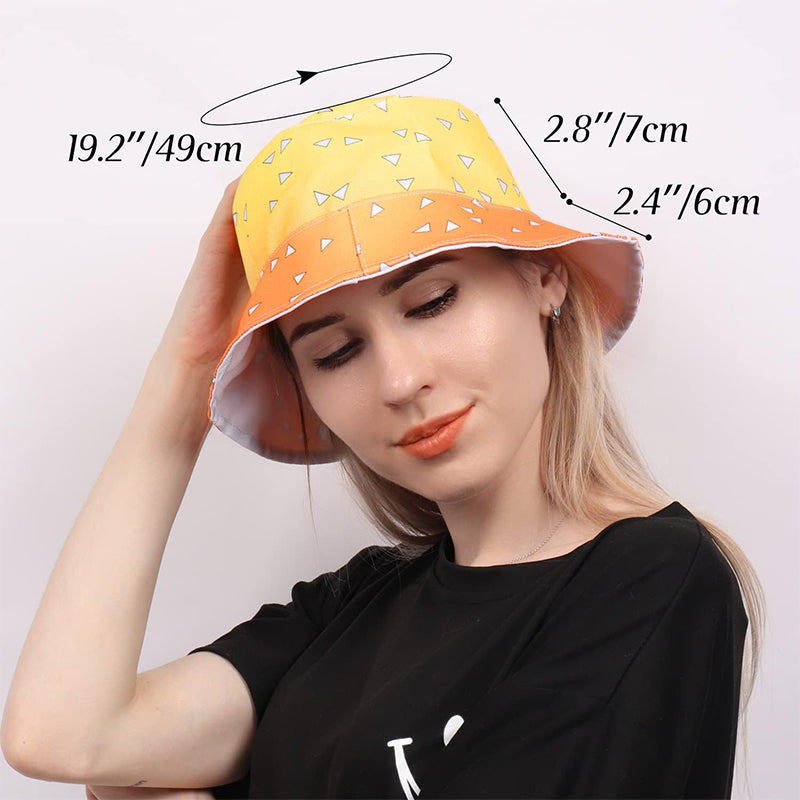 Men Women Unisex Bucket Hat Cosplay Hat Yellow Fisherman Hat Casual Cap Costume Accessories For Halloween Christmas Daily Wear