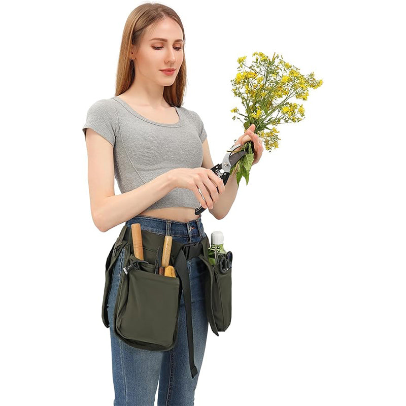 Multi-pocket Waist Belt Apron Bag Garden Tools for Gardener Garden Waist Bag