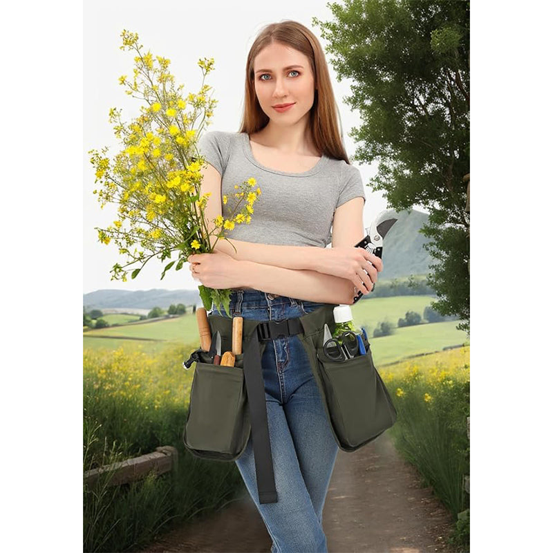 Multi-pocket Waist Belt Apron Bag Garden Tools for Gardener Garden Waist Bag