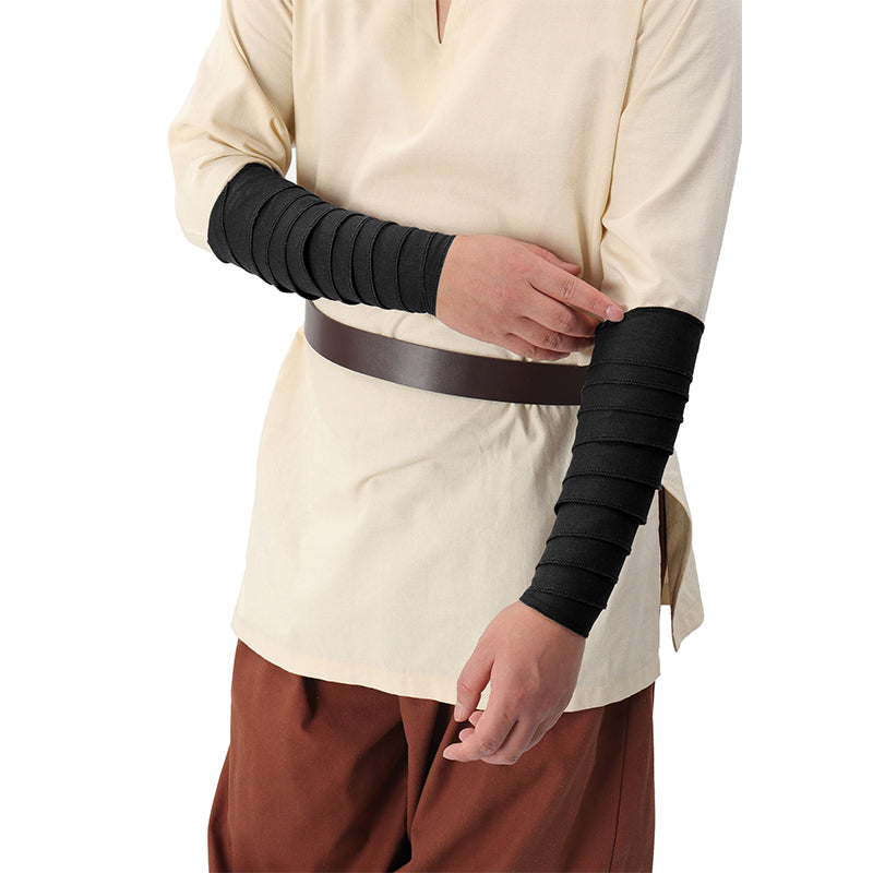Renaissance Arm Wraps Medieval Linen Bracers Vintage Arm Guards Arm Bracers Costume Accessories For Halloween Party