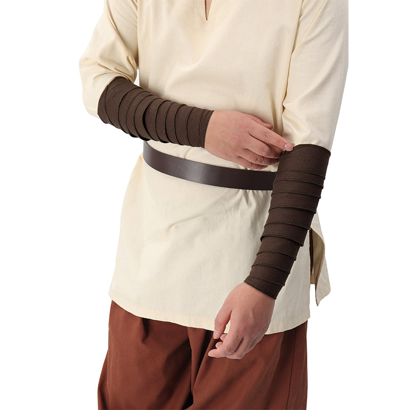 Renaissance Arm Wraps Medieval Linen Bracers Vintage Arm Guards Arm Bracers Costume Accessories For Halloween Party