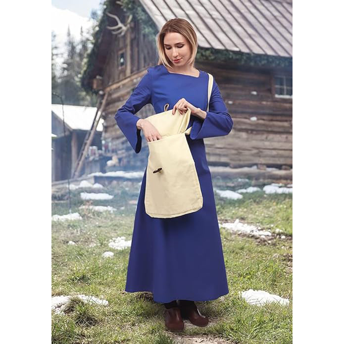 Renaissance Medieval Small Pilgrim Pouch Bag Viking Canvas Shoulder Bag