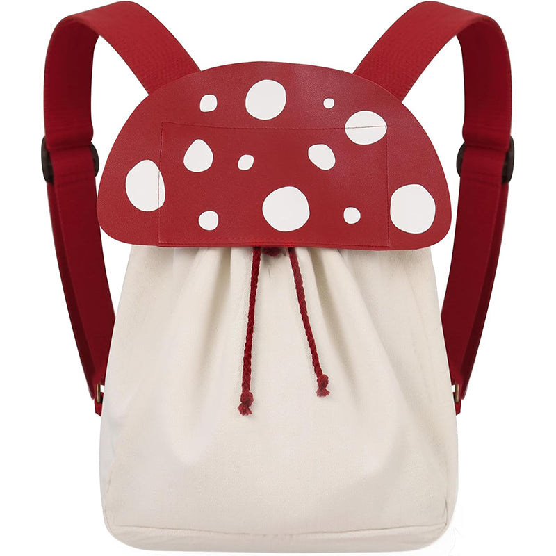 Renaissance Mushroom Backpack Lightweight Drawstring Canvas Bag Ren Faire Larp Costume Accessories