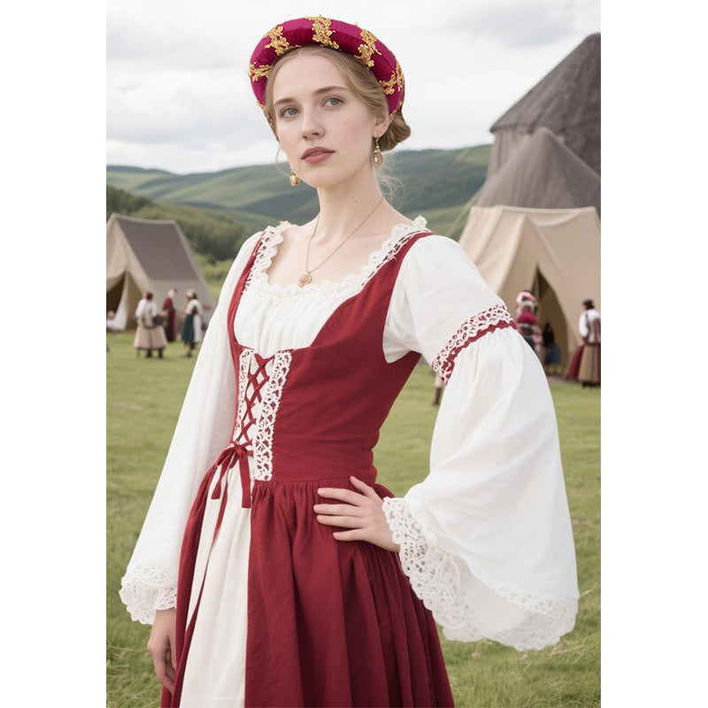 Renaissance Padded Roll Chaplets Velvet Coif Cap Medieval Headwear Headpiece Hat Bourrelet With Gold Trim For Daily Wear Party Christmas