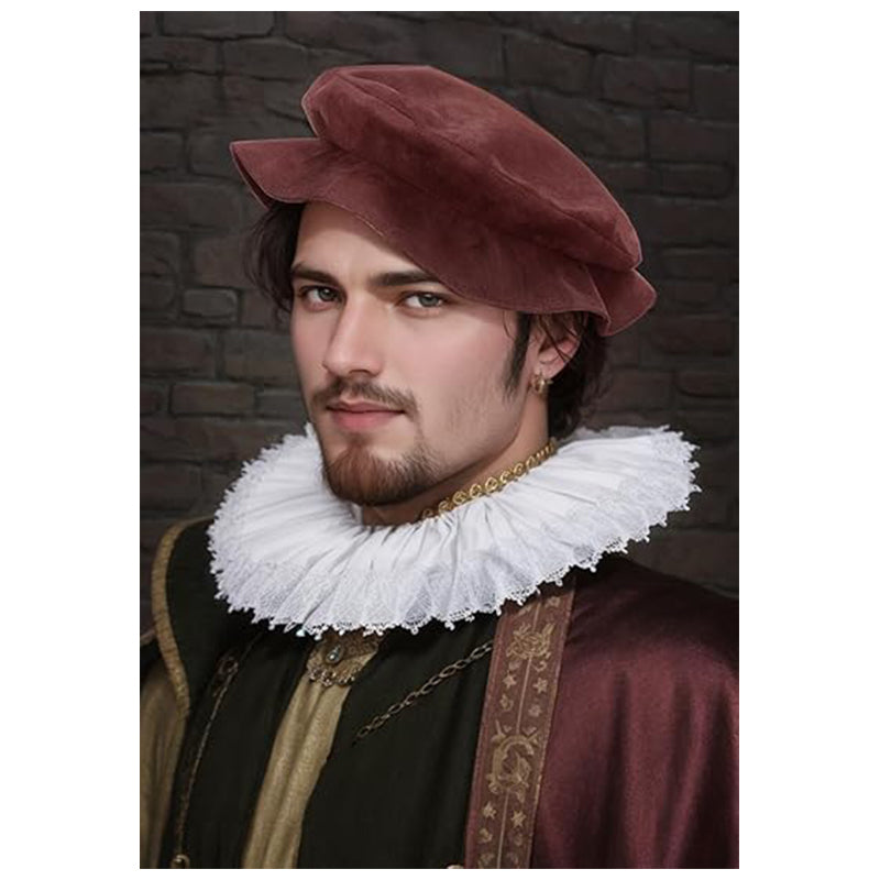 Renaissance Tudor Flat Beret Hats French Beret Hats Painter Cap Classic Medieval Hats Costume Accessories