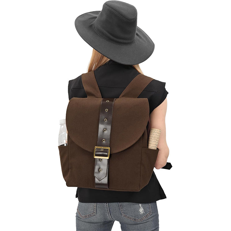 Renaissance Vintage Canvas Bag Medieval Travel Rucksack Backpack Costume Accessories Bag