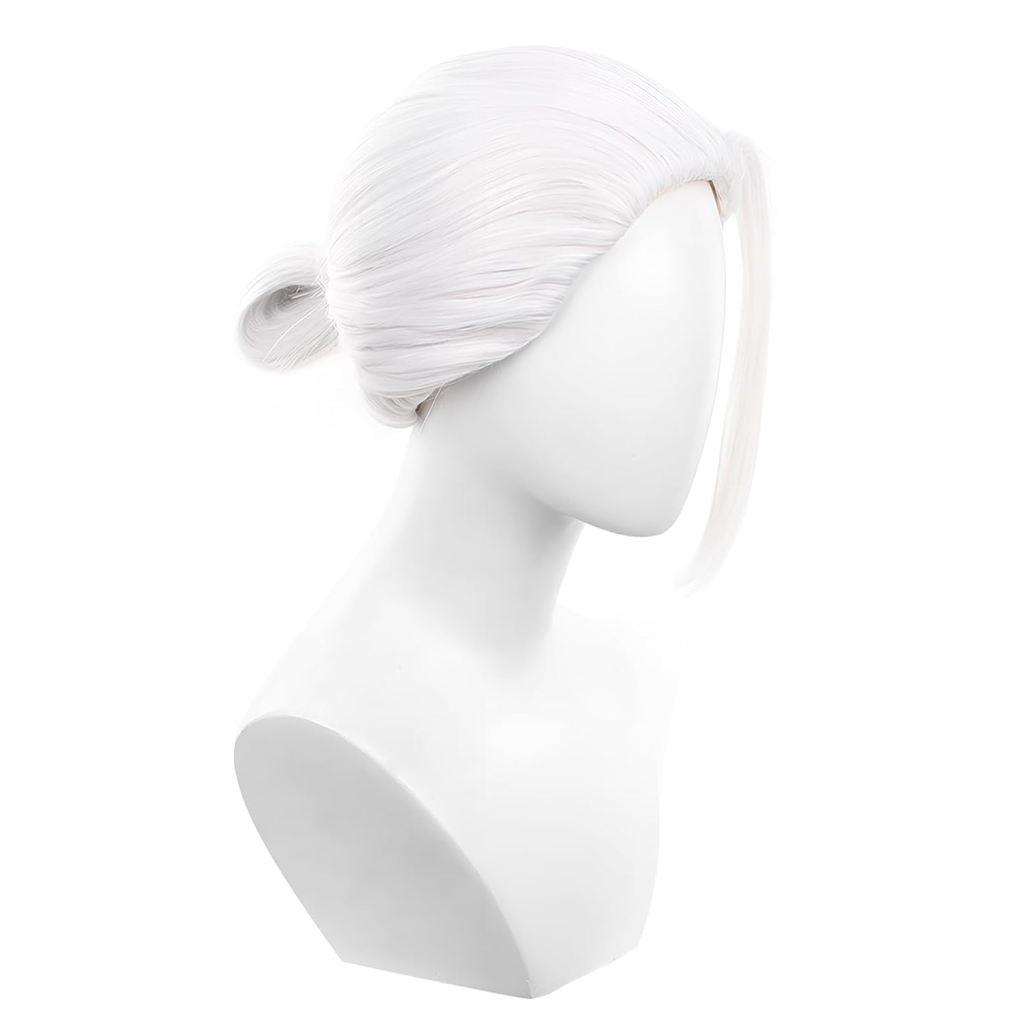 Sakamoto Cosplay Wig White Hair with Glasses for Halloween Party