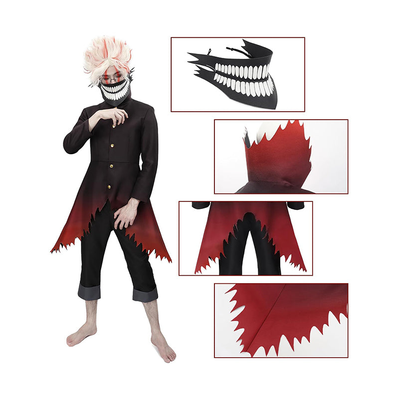 Takakura Ken Cosplay Costume Men Jacket Pants Mask Glasses Full Set Outfit For Halloween Party