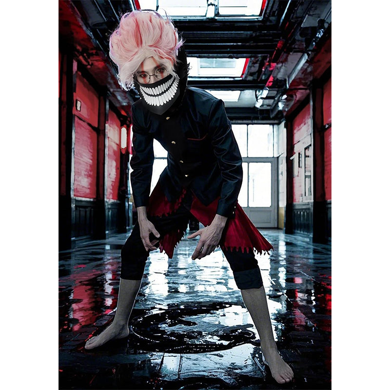 Takakura Ken Cosplay Costume Men Jacket Pants Mask Glasses Full Set Outfit For Halloween Party