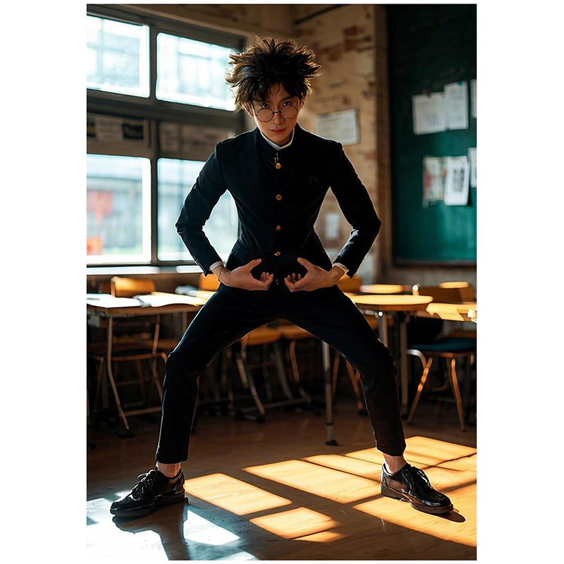 Takakura Ken Cosplay Costume with Glasses Full Set Outfit Men Uniform For Halloween Party