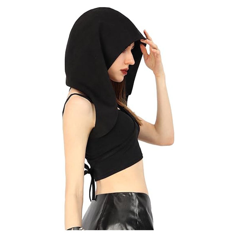 Unisex Steampunk Hood Medieval Cowl Renaissance Gothic Hat Cosplay Cap Costume Accessories