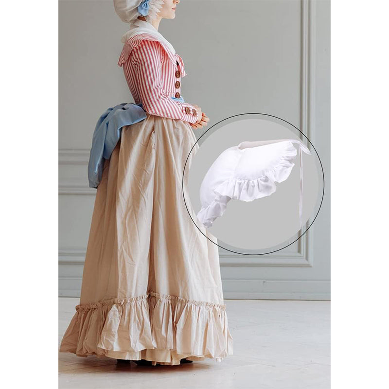 Victorian Rump Pad Cosplay Custome Bustle Skirt Bum Pannier Bumroll Dress Accessories with Ties For Christmas Halloween