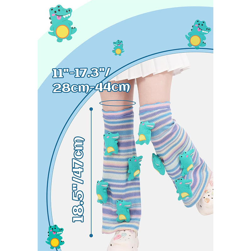 Women Animal Leg Warmer Socks Cute Knit Crocodile Leg Socks Kawaii Over Knee Legwarmers Elephant Socks For Halloween Party Daily Wear