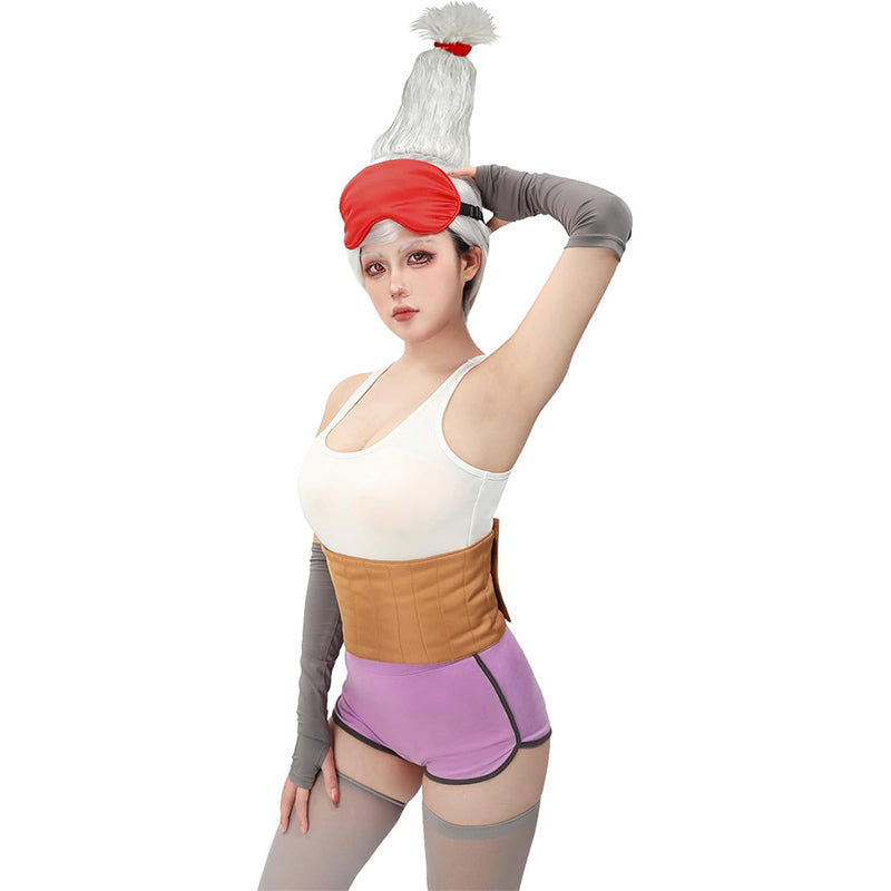 Women Anime Ayase Cosplay Costume Set Vest Shorts Eye Mask Glasses For Halloween Party Festival