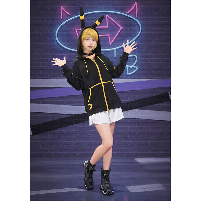 Women Anime Cosplay Hoodie Sweatshirt With Ears Tail Costume for Halloween Christmas
