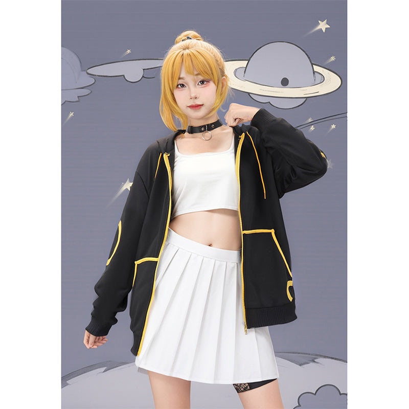 Women Anime Cosplay Hoodie Sweatshirt With Ears Tail Costume for Halloween Christmas
