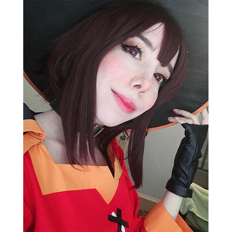 Women Anime Cosplay Wig Brown Hair Costume Accessories Wig For Halloween Party