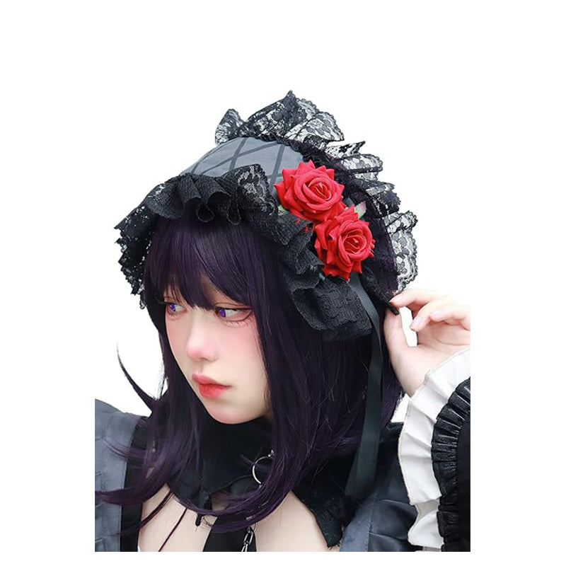 Women Anime Cosplay Wig Purple Short Hair Costume Accessories For Halloween Party