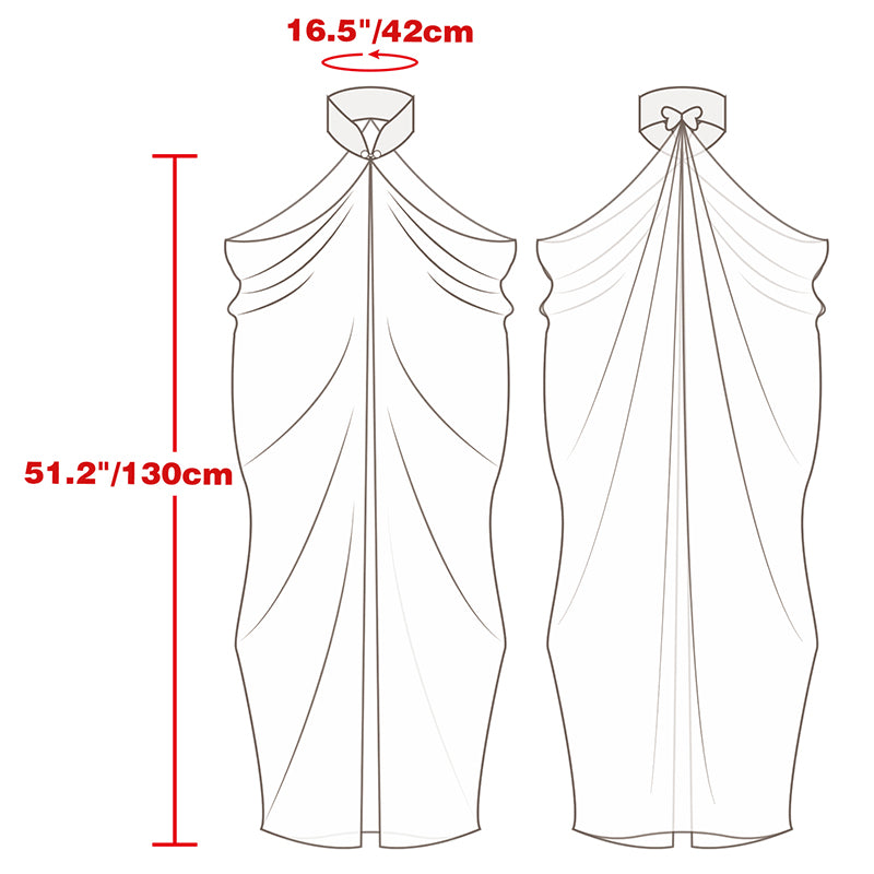 Women Chiffon Sheer Cape Gothic Tulle Cloak Evening Glamour Dresses Wedding Bridal Collared Shawls