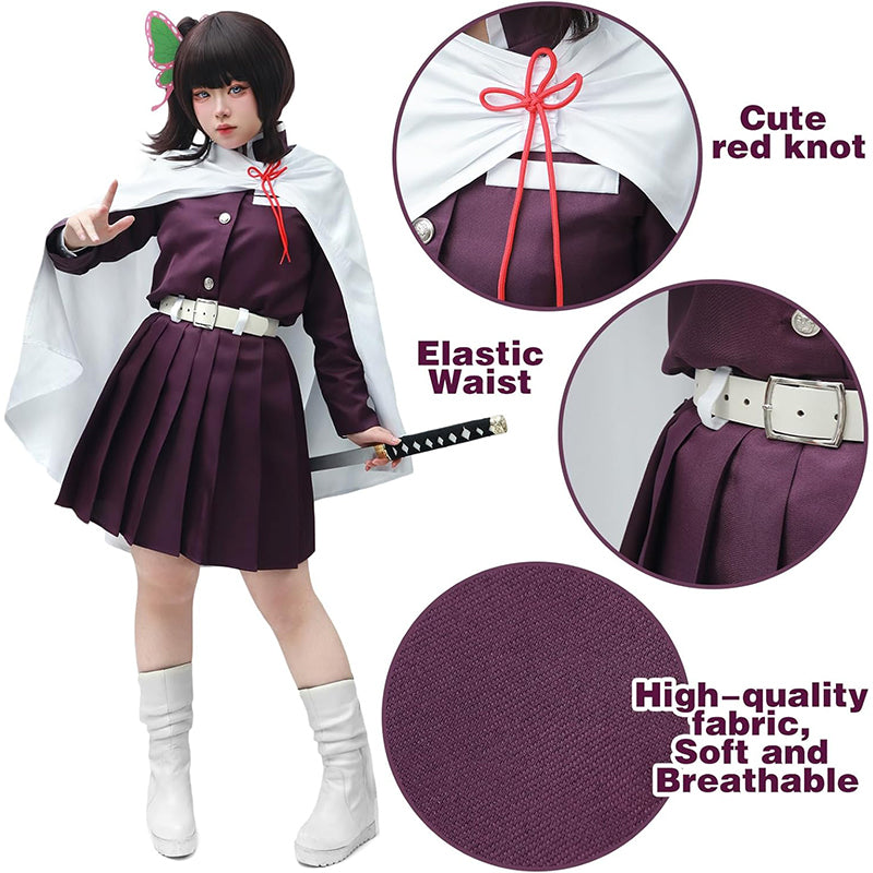 Women Cosplay Costume Full Suit with White Rope and Belt for Halloween Party
