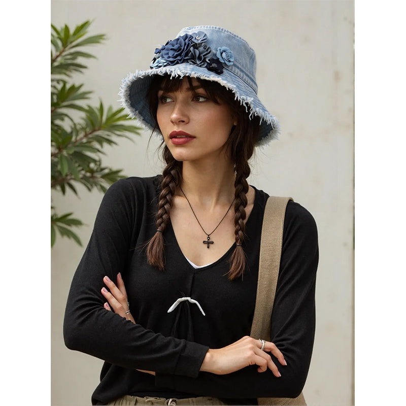 Women Denim Beret Hat Fisherman Newsboy Flat Cap Gatsby Cabbie Visor Renaissance French Painter Casual Sun Hats For Party Daily Wear