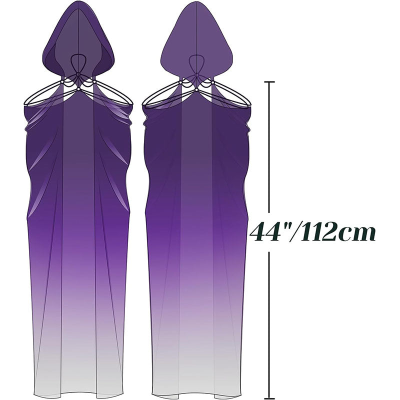 Women Hooded Cape Tulle Gothic Fairy Cloak Off Shoulder Fantasy Capelet Elf Sheer Cloak Tulle Bridal Cape