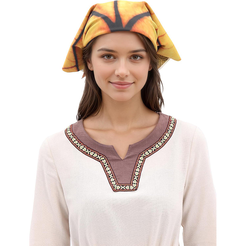 Women Leaf Shaped Headscarf Triangular Neckerchief Square Scarf Pattern Hair Wrap Costume Accessories For Party Festival Daily Wear