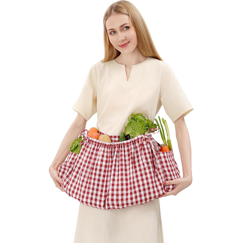 Women Linen Gardening Apron With Pockets Farm Orchard Garden Apron Costume Accessories