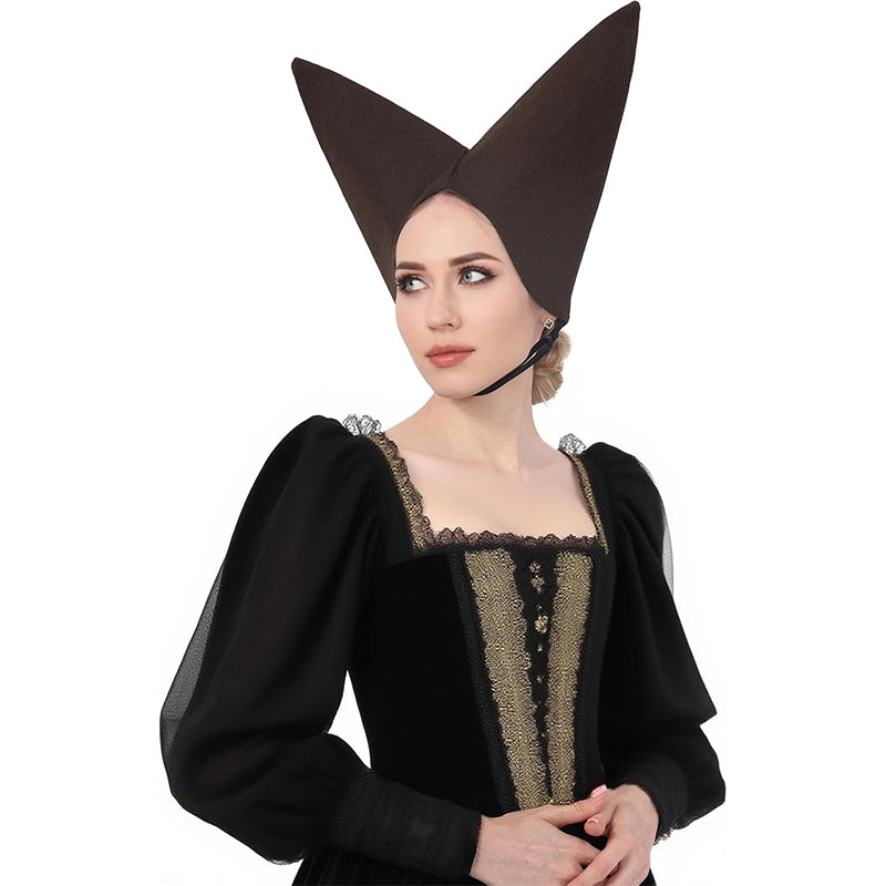 Women Medieval Escoffion Hat 15th Century Noblewoman Headdress Renaissance Hat Cosplay Costume Accessories