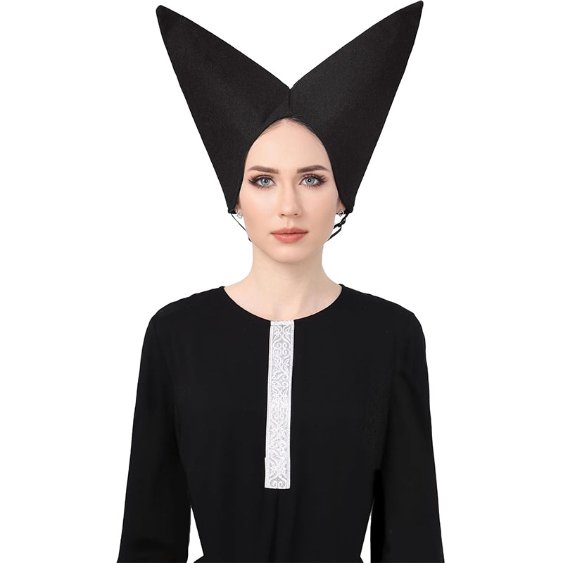 Women Medieval Escoffion Hat 15th Century Noblewoman Headdress Renaissance Hat Cosplay Costume Accessories