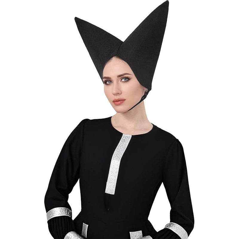 Women Medieval Escoffion Hat 15th Century Noblewoman Headdress Renaissance Hat Cosplay Costume Accessories