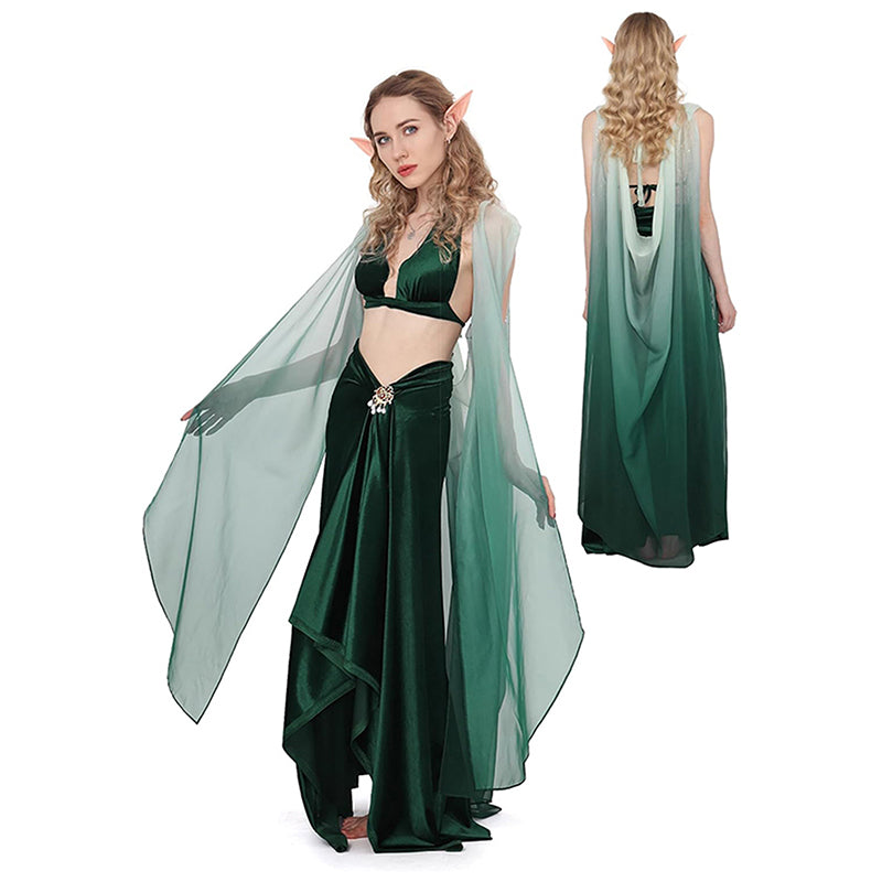Women Medieval Renaissance Fairy Cape Elf Cloak Off Shoulder Tulle Shawl Wedding Cape For Party Festival