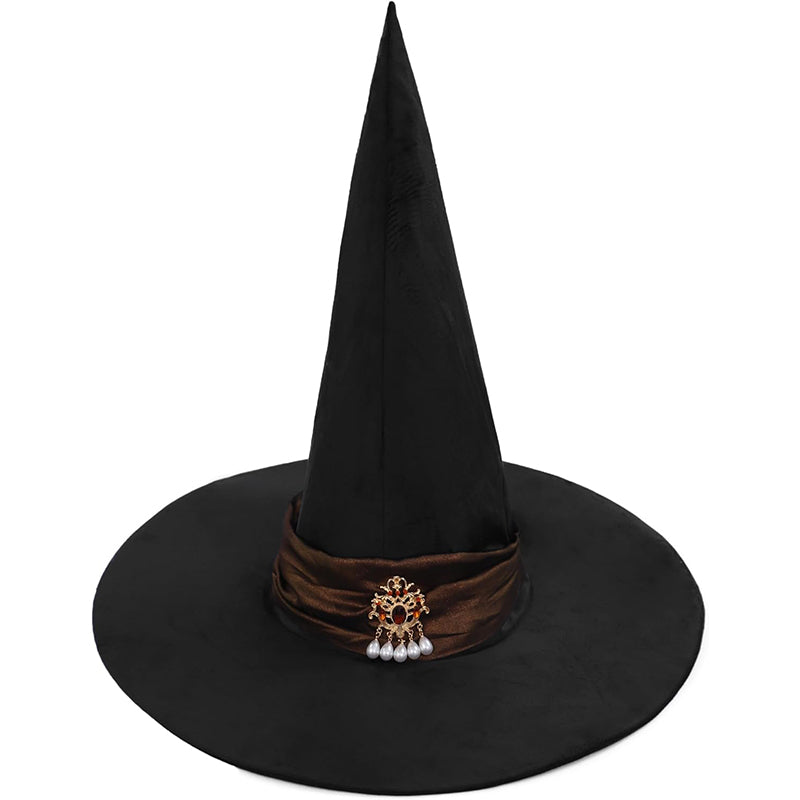 Women Men Witch Hat Wizard Hat Witches Pointed Hat With Wide Brim Cosplay Costume Accessories For LARP Halloween Party Festival