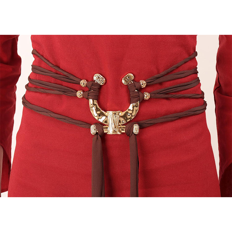 Women Renaissance Dress Cross Belt Medieval Witch Pagan Rope Waist Chain Dress Belt Costume Accessories