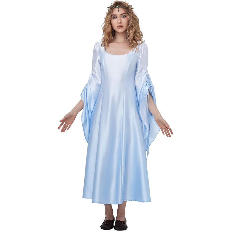 Women Renaissance Dress Fairy Costume Long Dress Victorian Medieval Underdress Ren Faire Skirt Long Dress For Party Festival Daily Wear