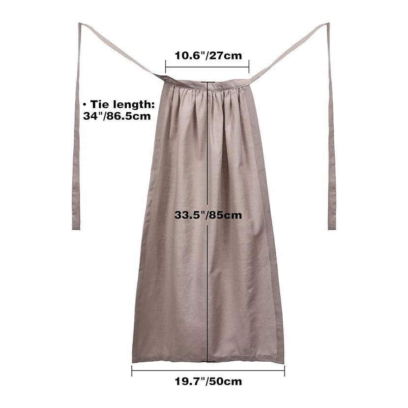 Women Renaissance Half Apron Medieval Vintage Linen Waist Apron Cosplay Costume Accessories
