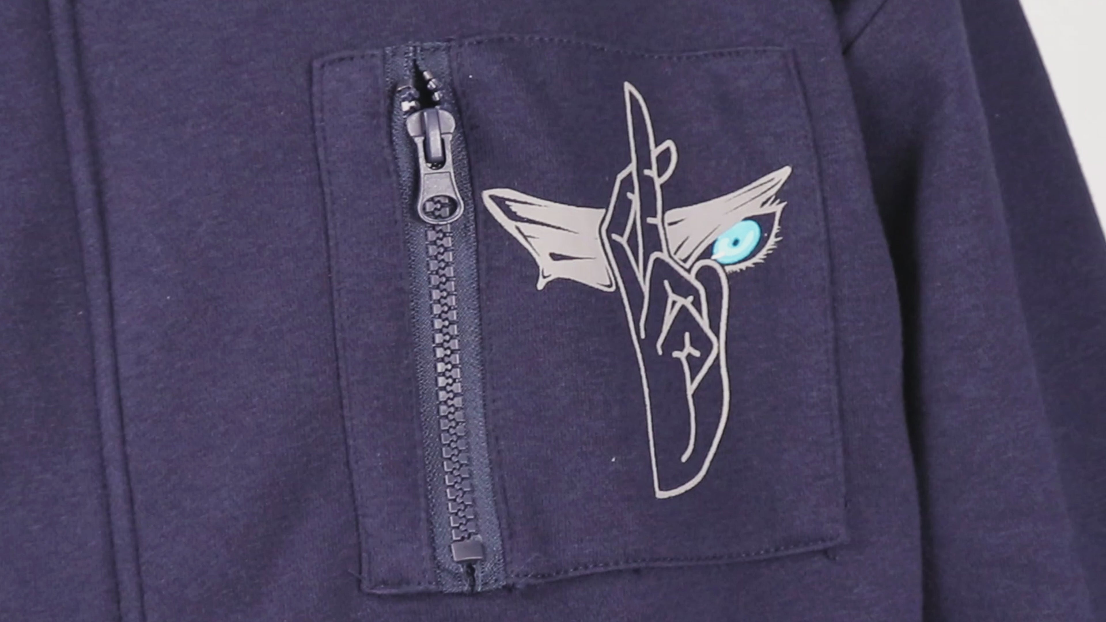 Satoru Hoodie Men Full Zipper Sweatshirt