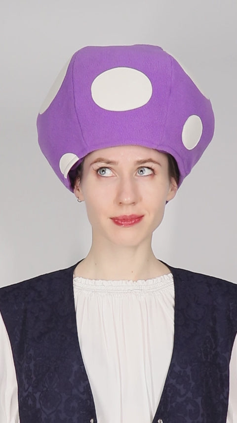 Multicolor Mushroom Toad Hat Spotted Cap Game Cosplay Costume