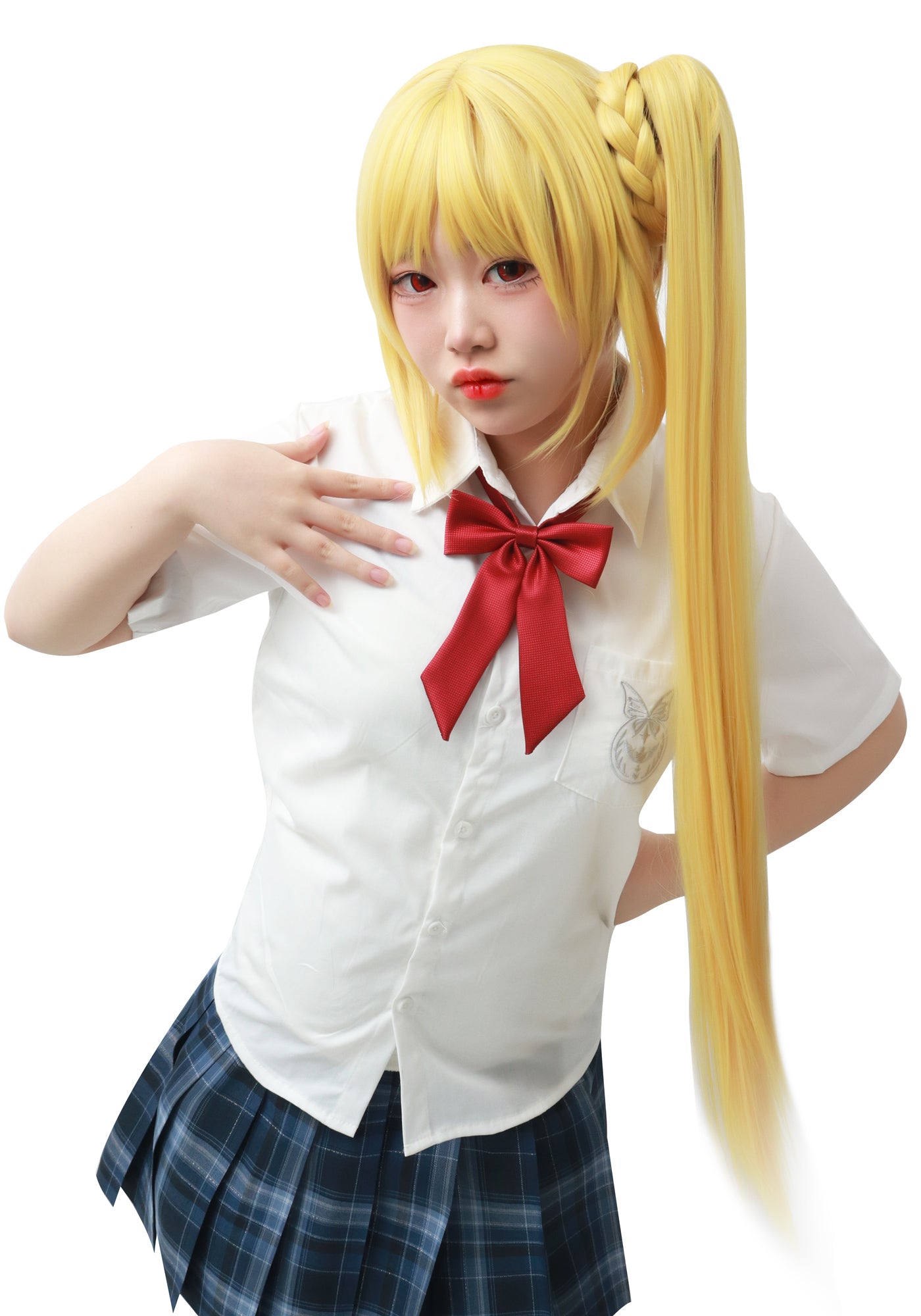 DAZCOS INijika Ijichi Golden Ponytail Cosplay Wig Blond