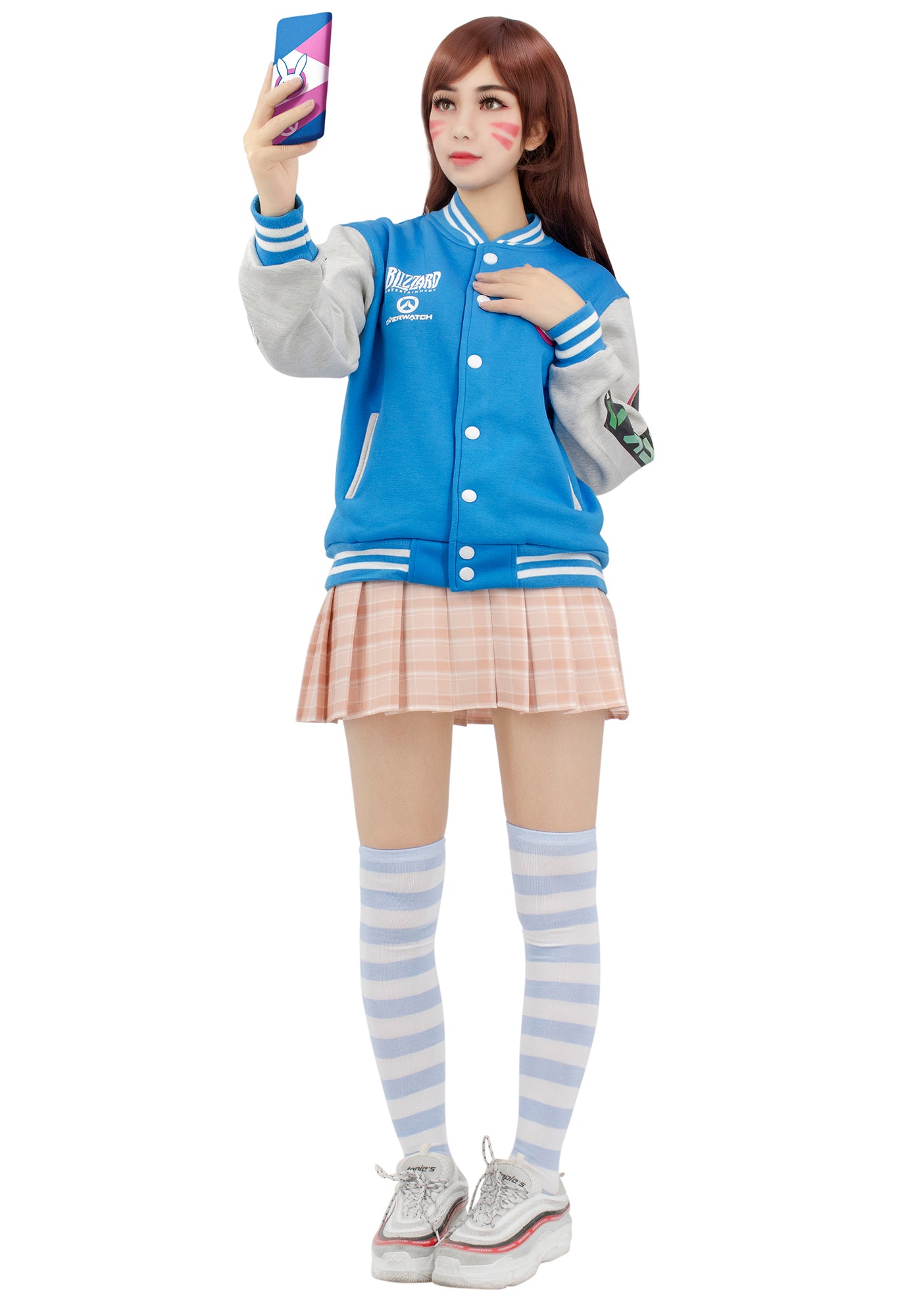 DAZCOS US サイズ ブルー ベースボール レターマン ジャケット ポケット付き (ミディアム)