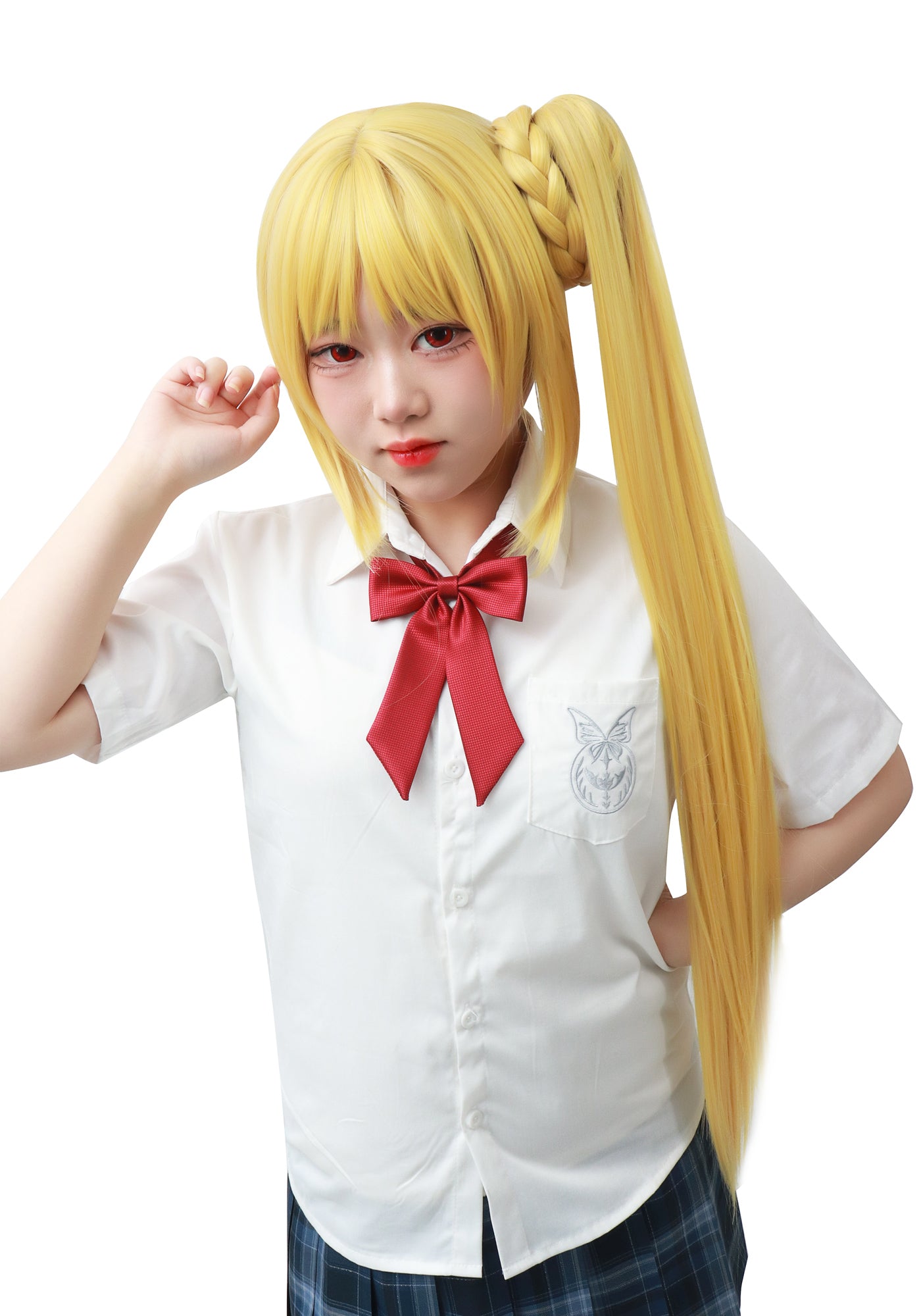 DAZCOS INijika Ijichi Golden Ponytail Cosplay Wig Blond