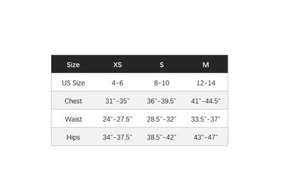 authentic nun outfit size chart
