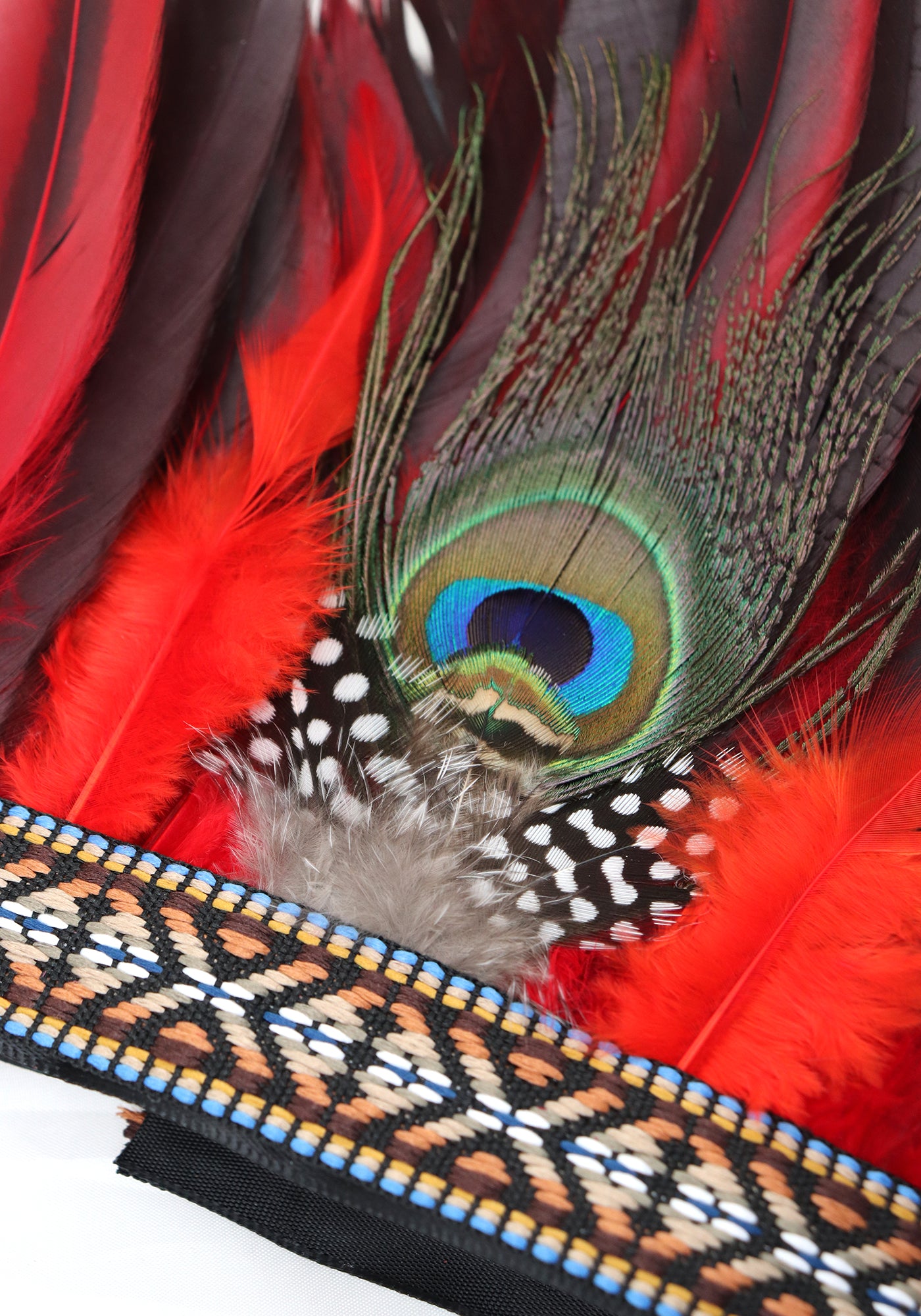 Peacock Feather Crown Carnival Headpiece Showgirl Headdress 1920s Flapper Accessories