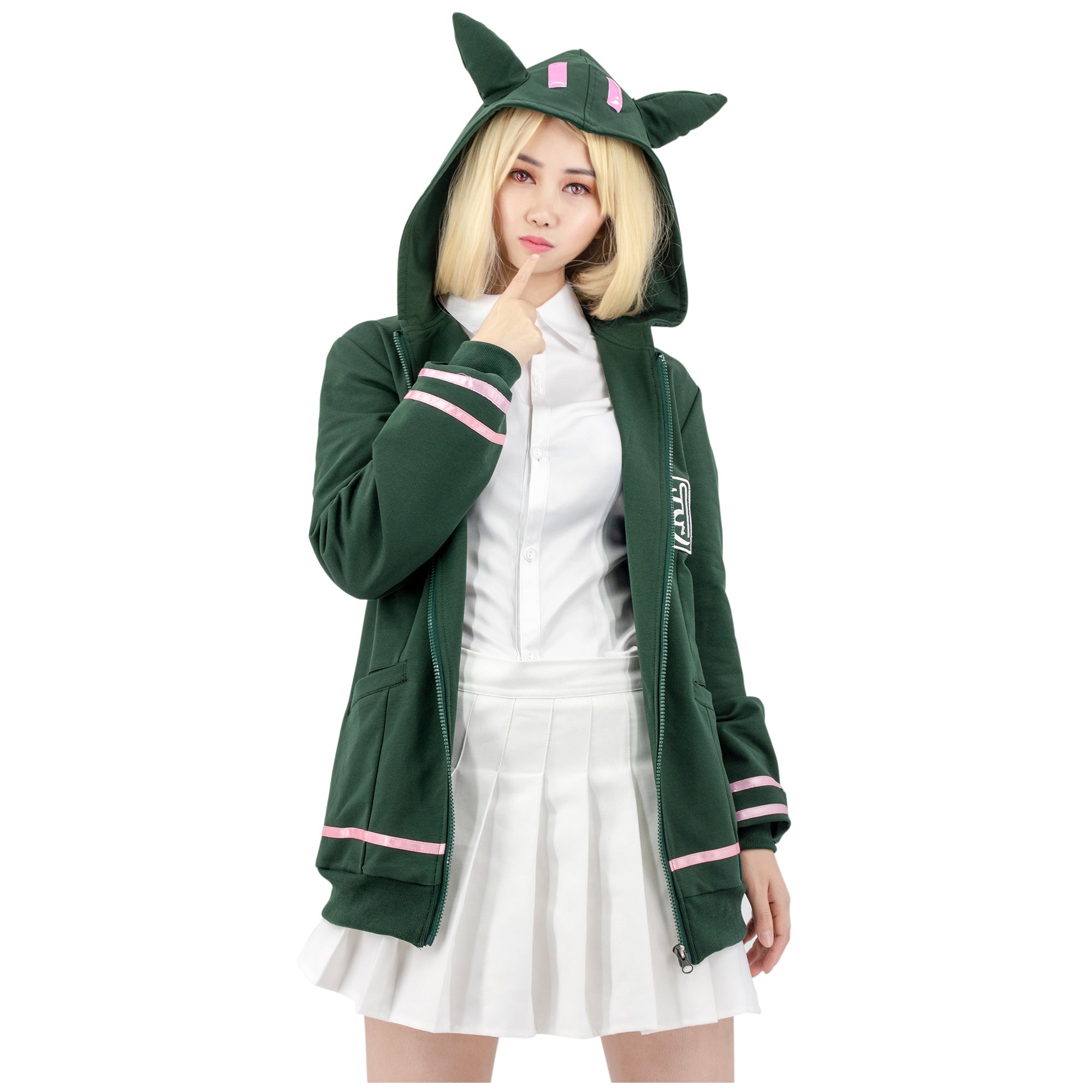 DAZCOS Taille US Adulte Anime Chiaki Nanami Cosplay Manteau à Capuche pour Halloween