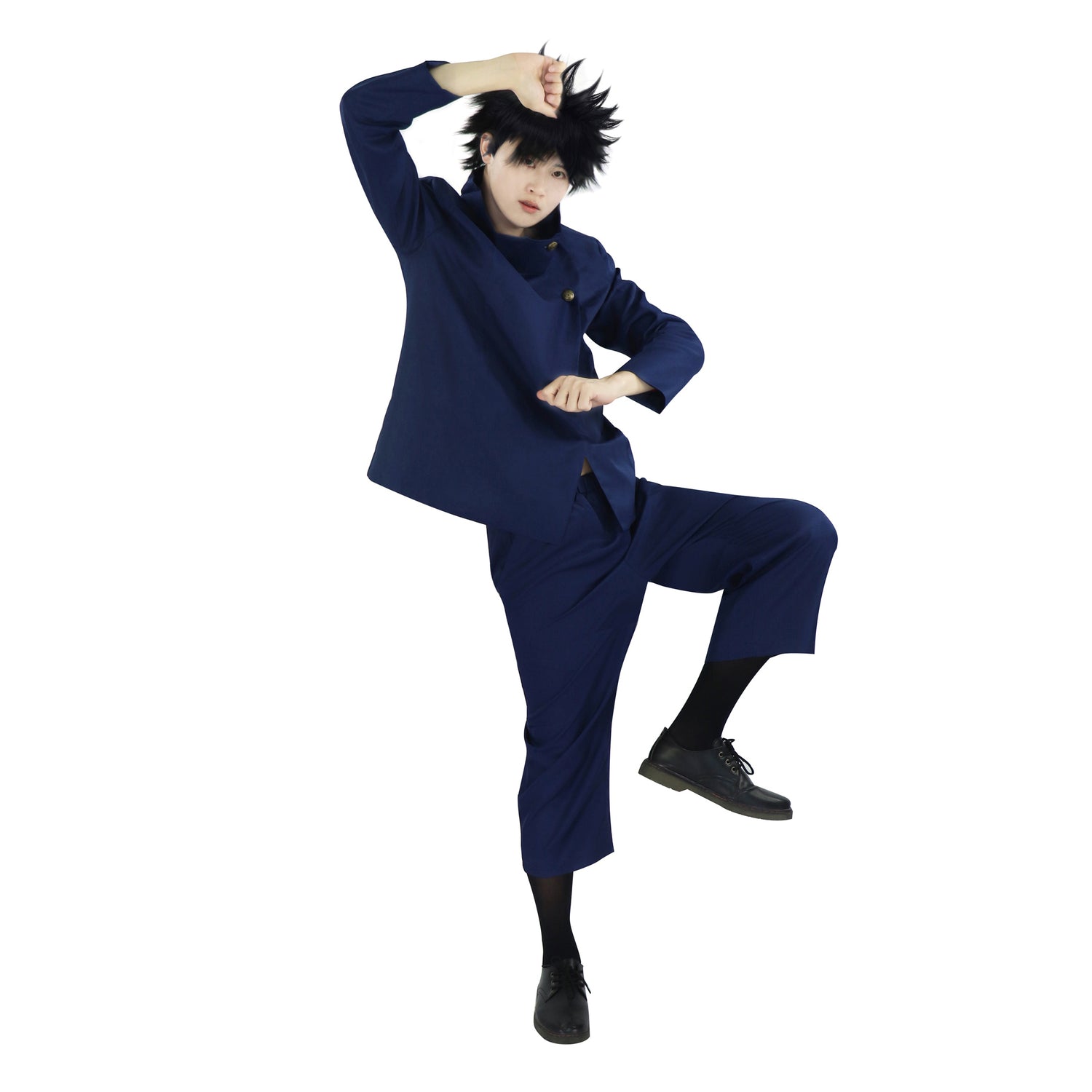 DAZCOS US Size Megumi Fushiguro Cosplay Costume High-collar Jacket Pants