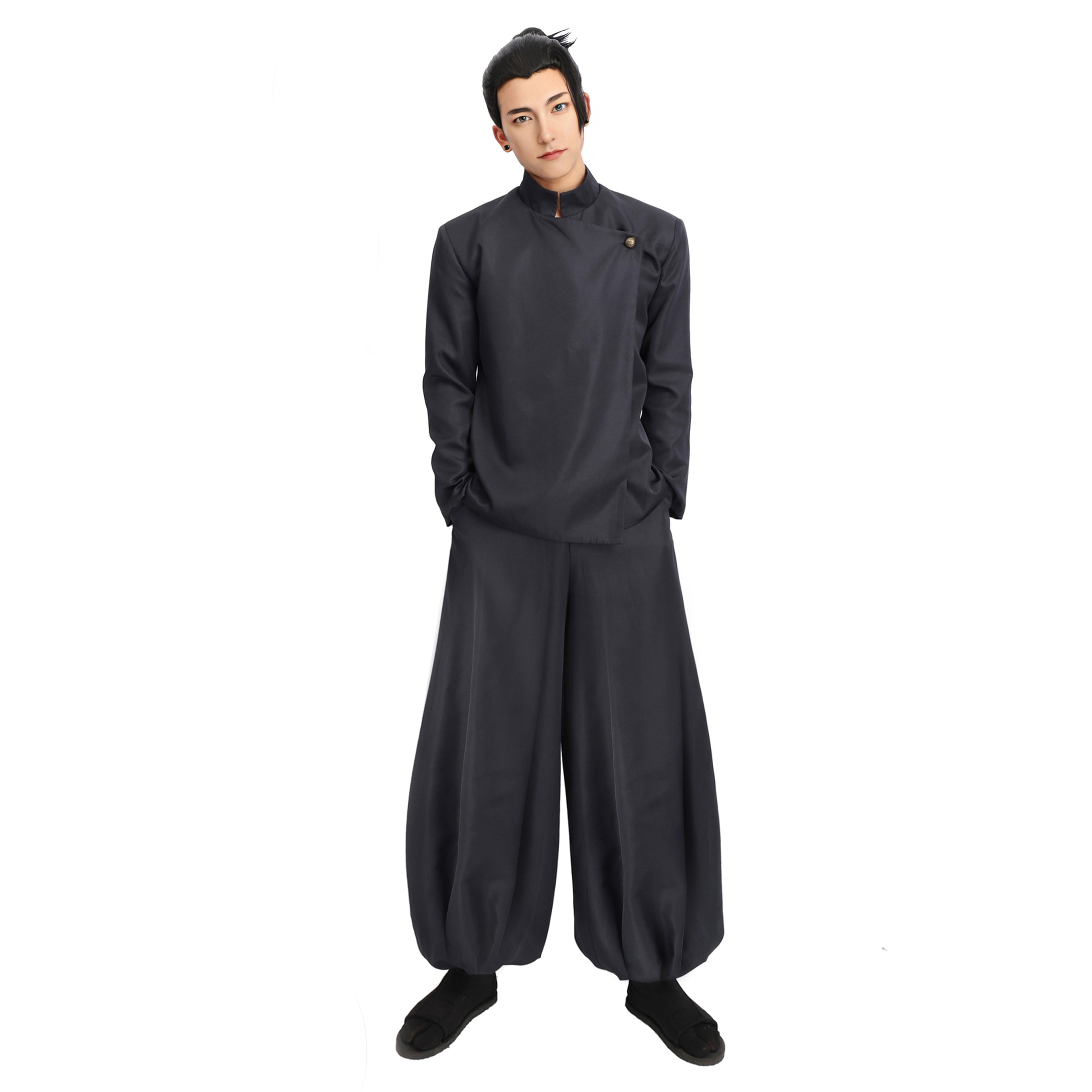 Geto Suguru High School Uniform with Earpiece, Kaigyoku Gyokusetsu Geto Costume Full Set
