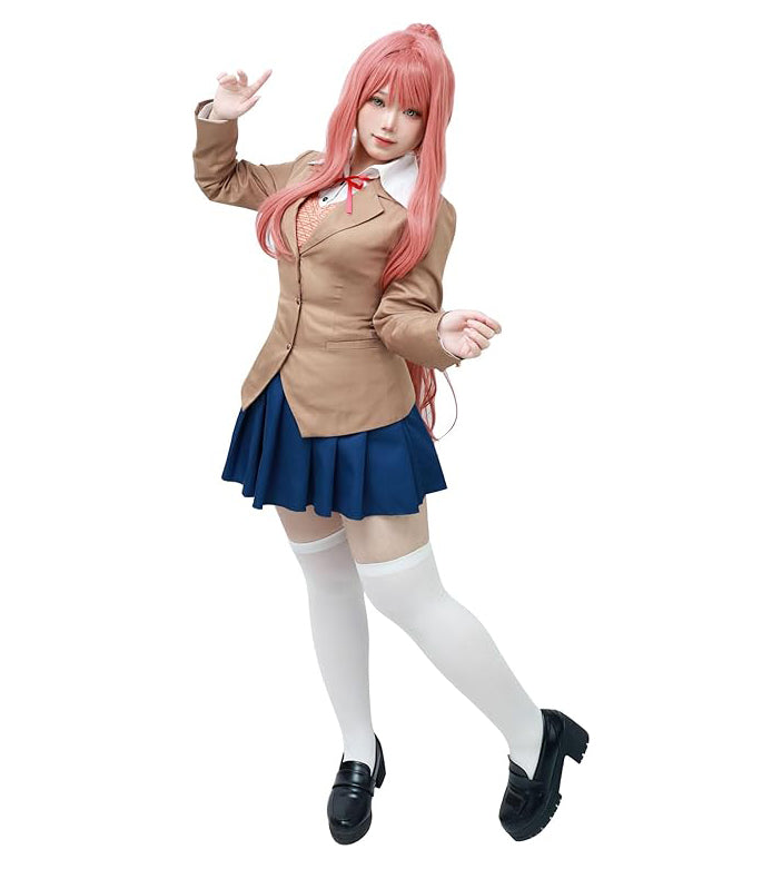 Doki Doki Monika Cosplay Costume Full Set