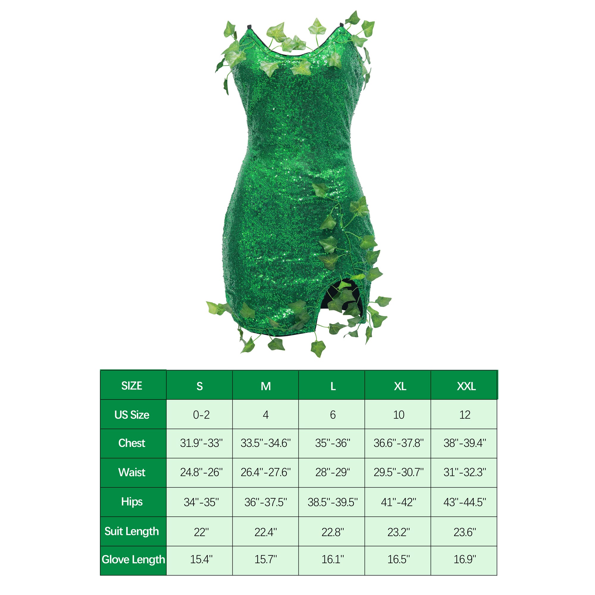 DAZCOS Womens Green Glitter Dress for St. Patrick&