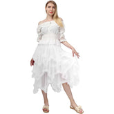 Tiered Tulle Skirt Ruffle Elastic Waist Midi Skirt